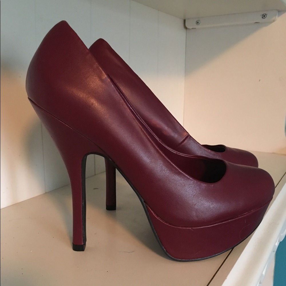 Burgundy shoes